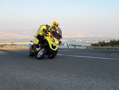 אופנווע חירום של מד״א, צילום: דוברות מדא